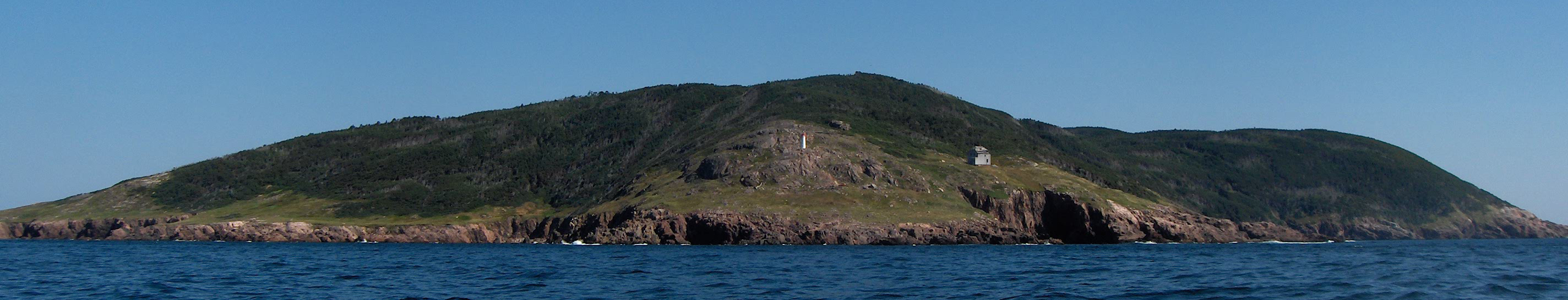 Looking at South Point of St. Paul Island on a sunny day.